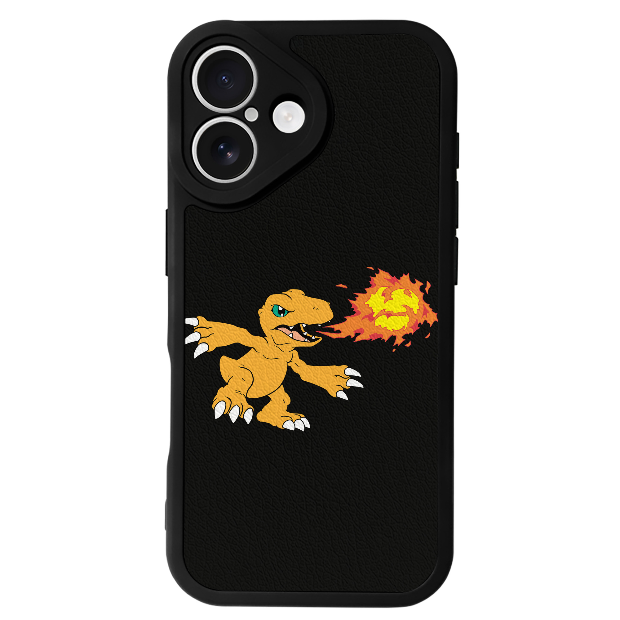 （画像用） Digimon デジタルモンスター/デジモン 【iPhone 16シリーズ対応】シリコンスマホケース（レザー調） 材質：シリコン
